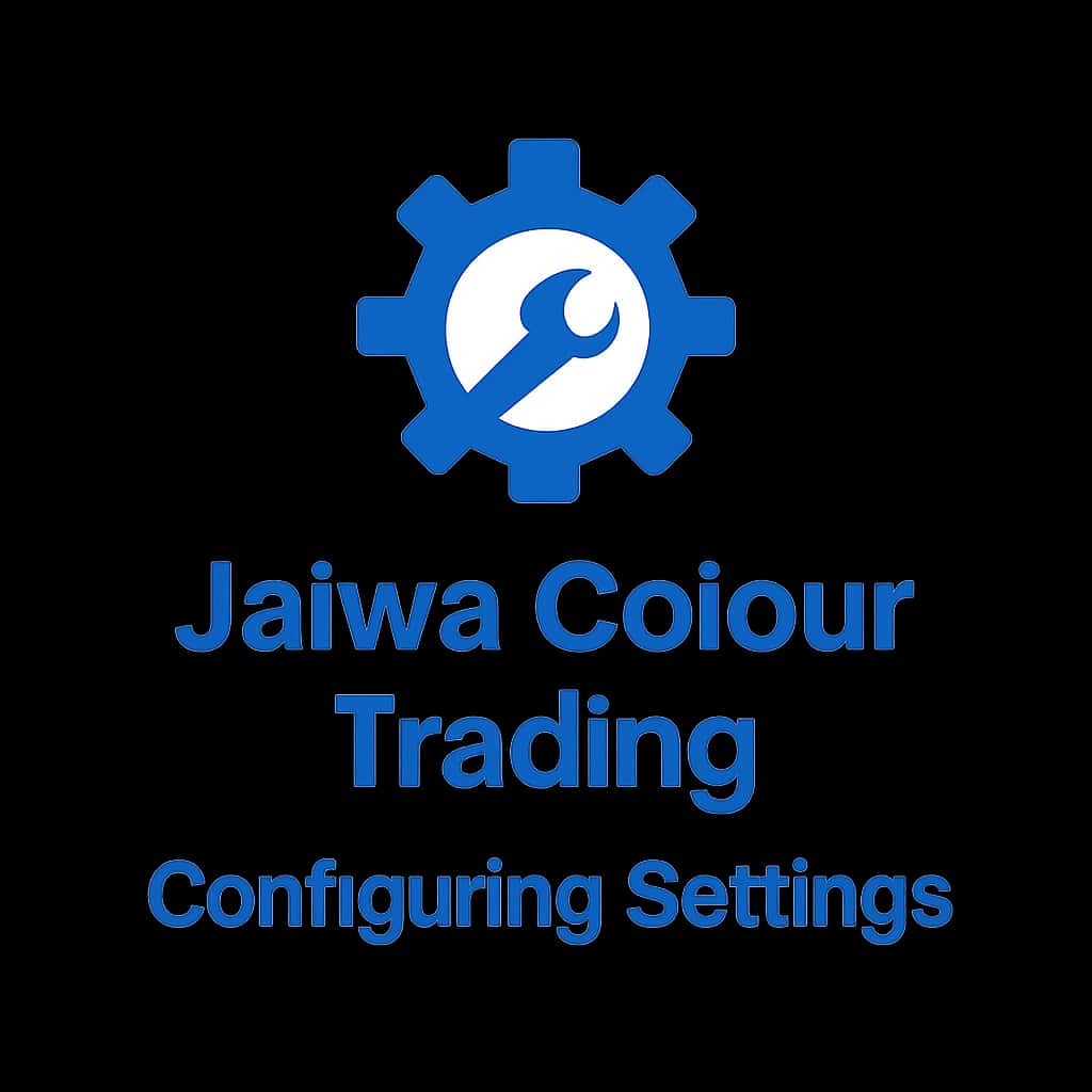 A professional icon illustrating Jalwa Colour Trading configuration settings.