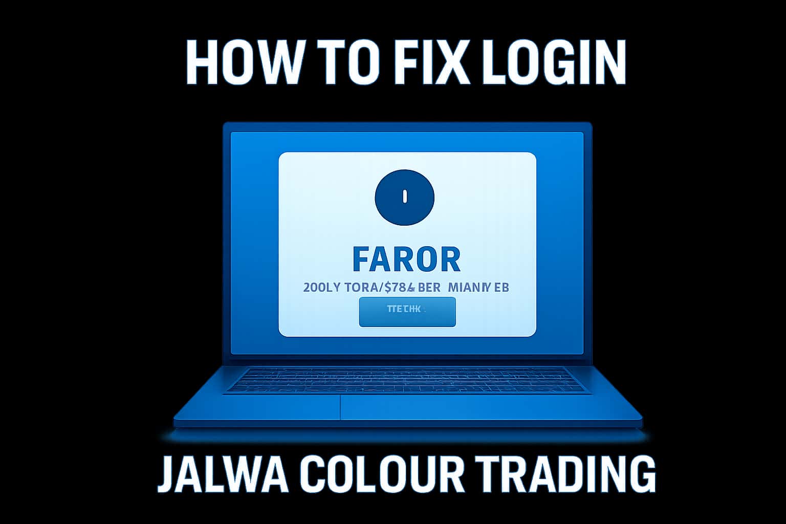 Visual representation of troubleshooting login issues in Jalwa Colour Trading.
