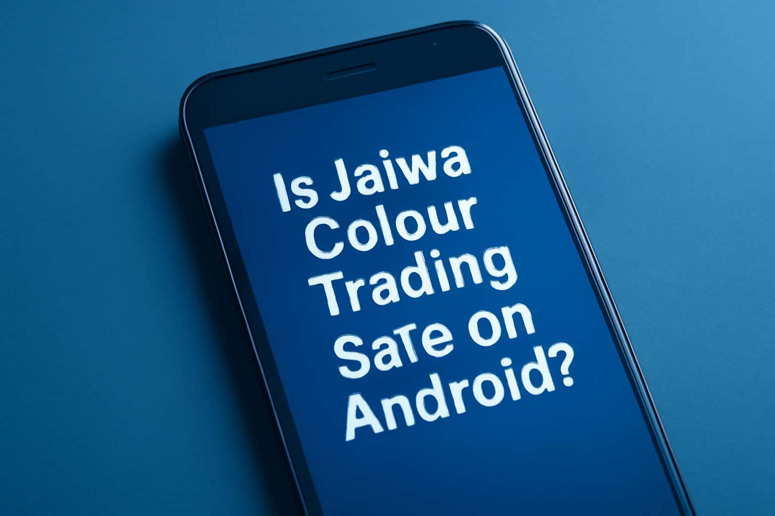 A professional representation of Jalwa Colour Trading safety features on Android devices.