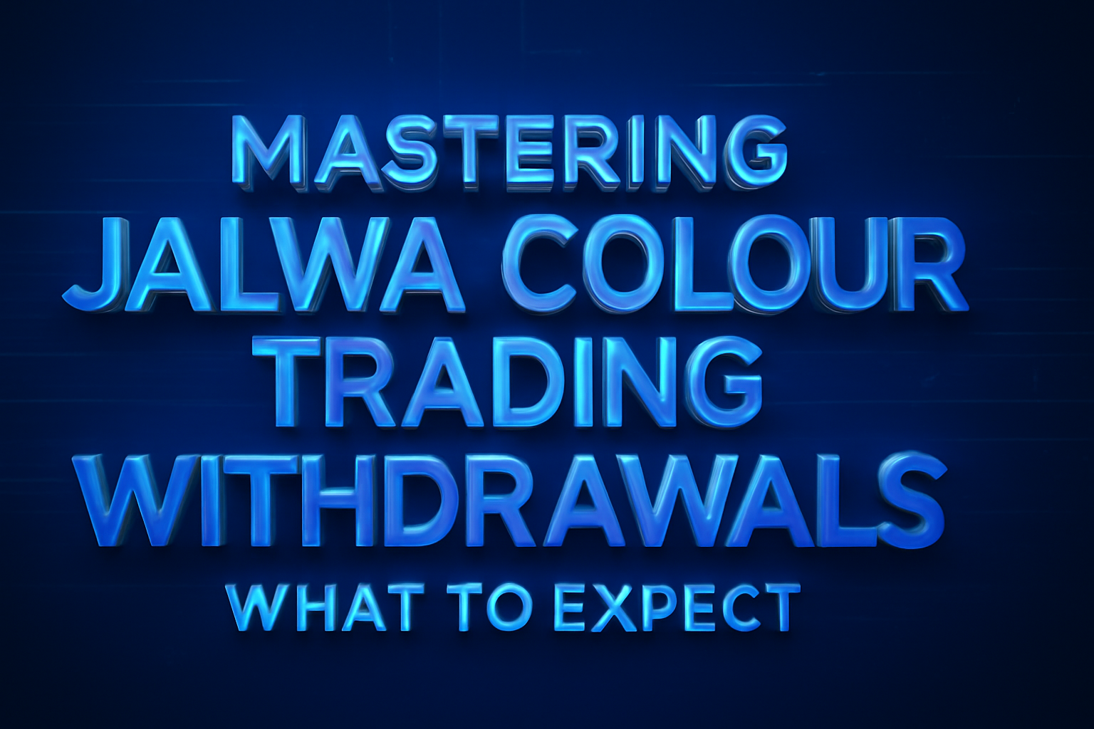 Informational scene depicting Jalwa Colour Trading Features.