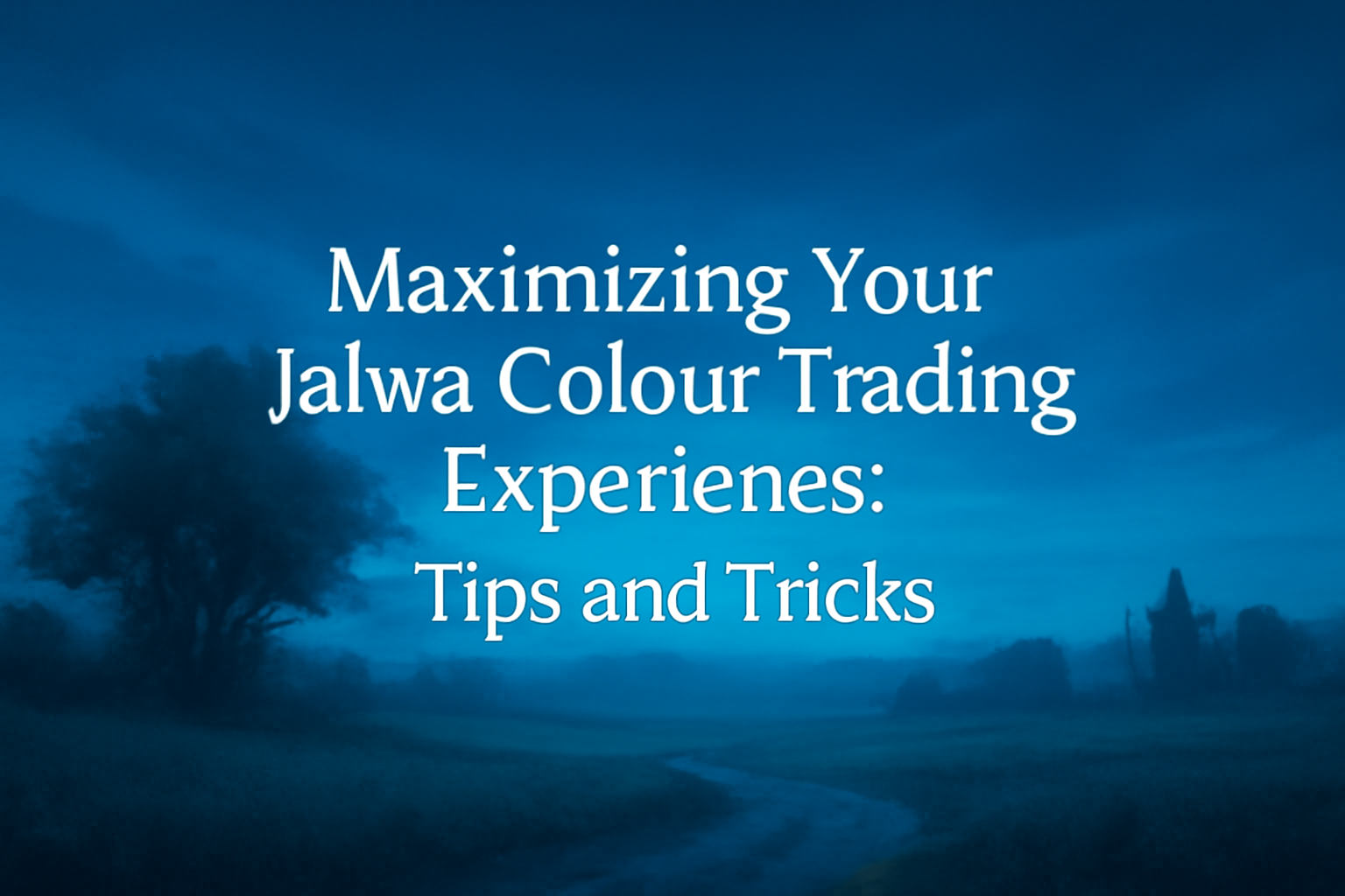 Informational scene depicting Jalwa Colour Trading Features.