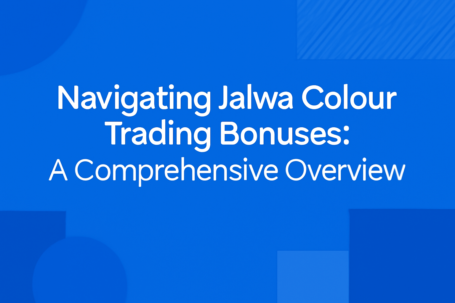 An informational image representing performance optimization strategies for Jalwa Colour Trading.
