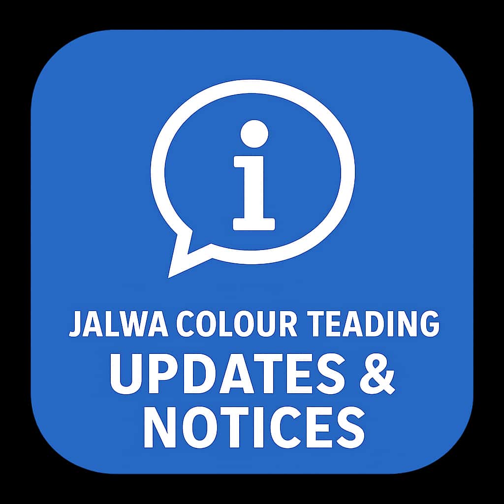 Icon representing Jalwa Colour Trading Updates & Notices.