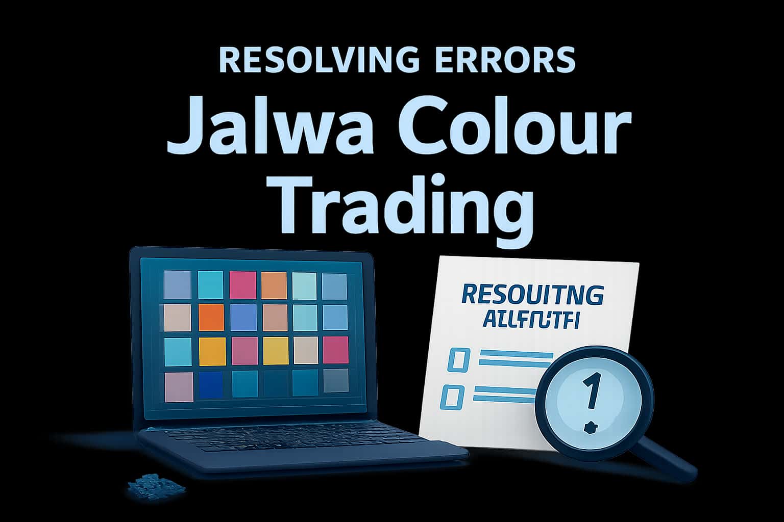 An informative visual representation focusing on resolving errors in Jalwa Colour Trading.