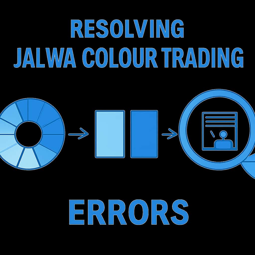 An educational diagram illustrating common errors in Jalwa Colour Trading.