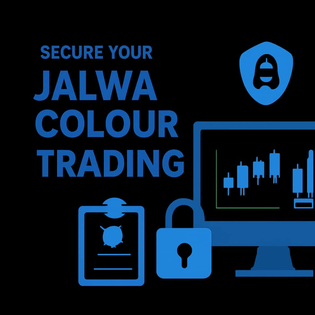 Illustration about securing your Jalwa Colour Trading account.