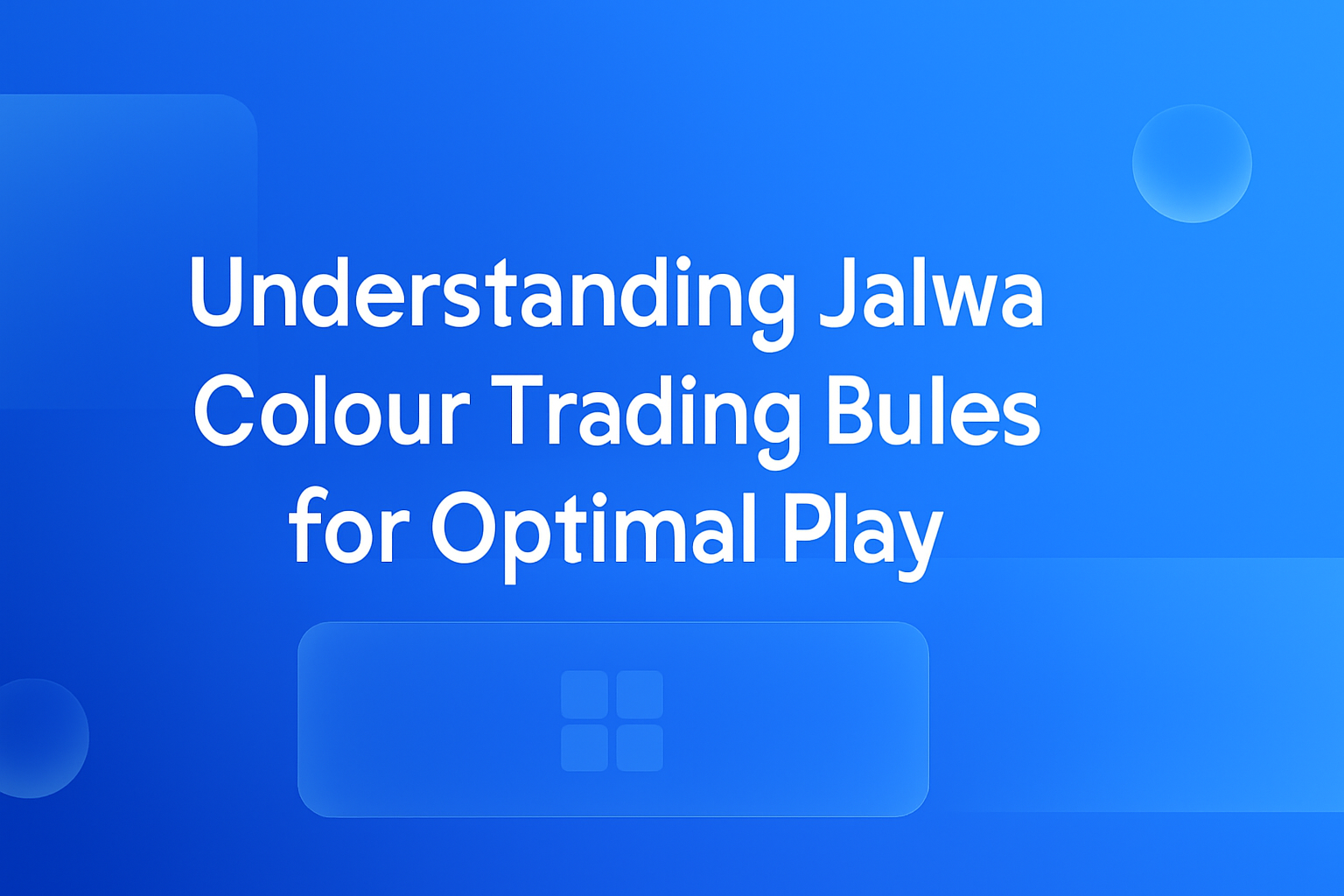 An informational image representing performance optimization strategies for Jalwa Colour Trading.