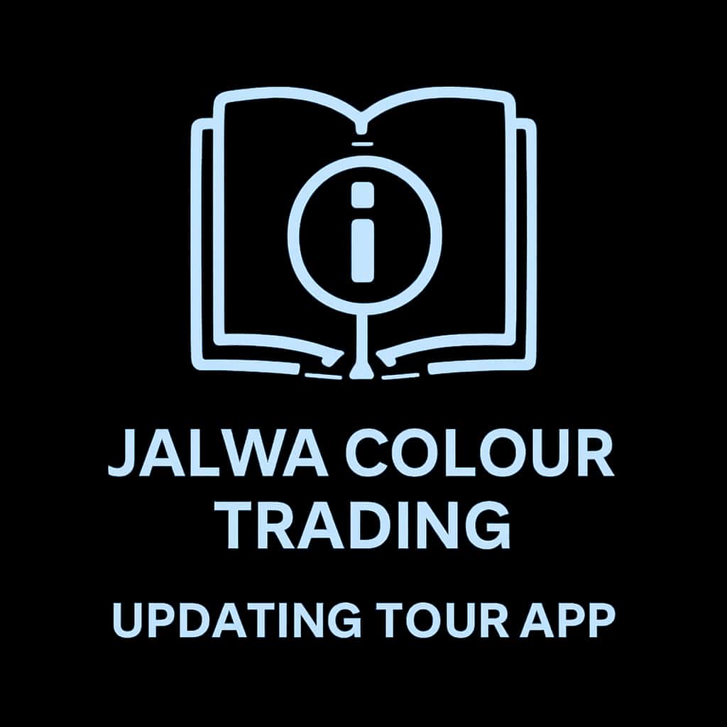 An icon representing the Jalwa Colour Trading app update guide.